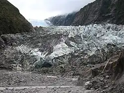 Gletschertor des Franz-Josef-Gletschers (Neuseeland)