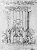 Altaraufbau in der Marmorgalerie des Neuen Palais, 1878