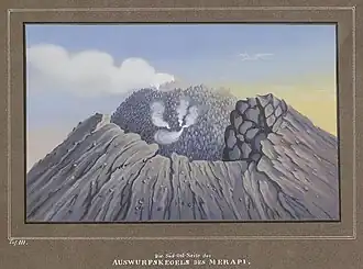 „Die Südostseite des Merapi“