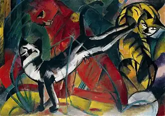 Franz Marc: Drei Katzen, um 1913