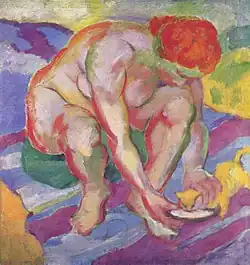 Akt mit Katze, 1910, Städtische Galerie im Lenbachhaus, München