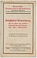 Bayerische Frauenhaar-Sammlung, Geschäftsanweisung, 1918