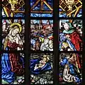 Frauenkirche (München), gotisches bemaltes Fenster (Peter Hemmel von Andlau) Krippe Geburt Jesu