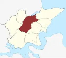 Lage des Bredstrup Sogn in der Fredericia Kommune