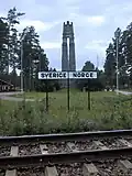 Friedensmonument auf der Grenze von Schweden (links) und Norwegen (rechts)