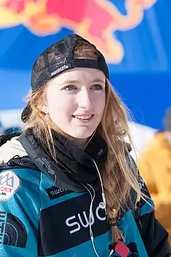 Estelle Balet bei der Freeride World Tour 2014 in Chamonix