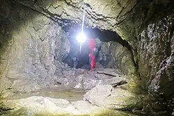 Innerhalb der Frickenhöhle. Sie ist überwiegend feucht. Oftmals mit größeren Hallen und Gängen.