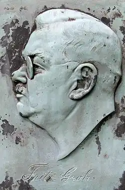 Relief August Fritz Groh, Turn- und Sportdirektor der Stadt Leipzig