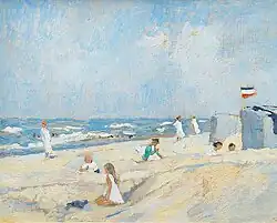 Badende bei Dievenow, Westpommern (1924)