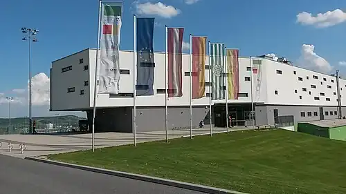 Eingangsbereich der Fußballakademie