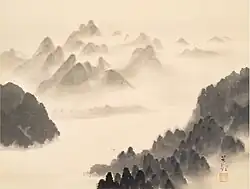 Bergsee nach dem Regen