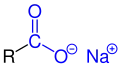 Allgemeine Struktur von Carbonsäuresalzen