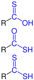 Allgemeine Strukturen der Thiocarbonsäuren