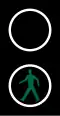 719 Zweifeld-Ampel für Fußgänger: grün