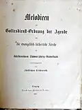 Liederbuch von 1887 in der Kirche