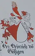 Wappen des Heinrich (Schenk) von Gössgen, Schlachtkapelle Sempach.