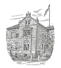 Altes Corpshaus der Saxonia am Theaterplatz 5, 1910