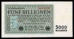 5 Billionen Mark (1. November 1923)
