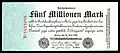 5 Mio. Mark (5.000.000 Mark) 25. Juli 1923 (Wert ca. 5 Mark von 1914)