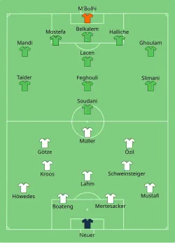 Aufstellung Deutschland gegen Algerien