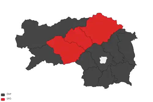 Stärkste Partei auf Bezirksebene