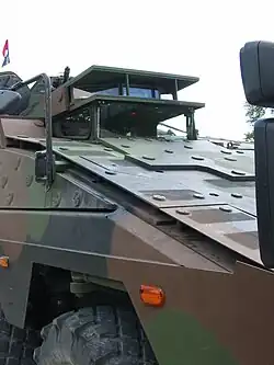 Bundeswehr GTK BOXER – Adaptierte Verbundpanzerung mit Primärwaffe 12,7 × 99 mm NATO; Nebelmittelwurfanlage als Sekundärbewaffnung