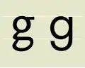 Zweistöckiges und „einstöckiges“ g