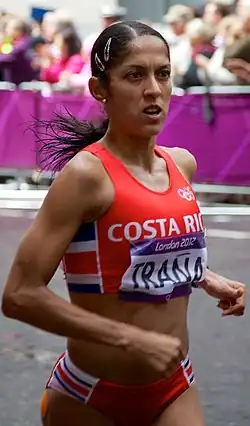 Gabriela Traña war als Dreizehnte ihres Vorlaufs ohne Chance auf eine Teilnahme am Finale