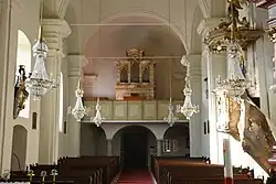 Orgelempore der Pfarrkirche Burgau