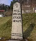 Ganzmeilenstein in Botkyrka (Schweden)