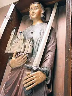 Hölzernes Kenotaph des Stifters Liudolf, spätes 13. Jh.