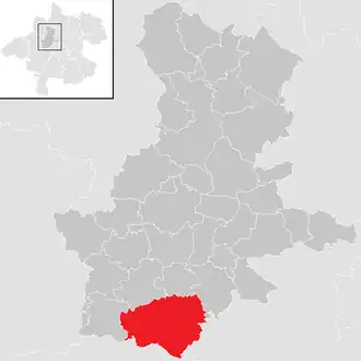Lage der Gemeinde Gaspoltshofen im Bezirk Grieskirchen (anklickbare Karte)