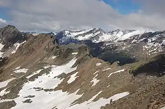 Gastacher Wände gesehen vom Anstieg zur Weißspitze