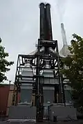 Die Gasturbine des Kraftwerks