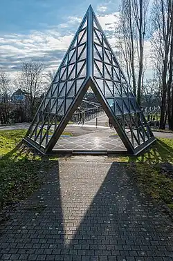 Ansicht von Nordwesten zum Lodzer Steg hin