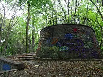 Der ehemalige Aussichtspunkt an der Spitze