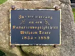 Gedenkplatte am Trute-Denkmal