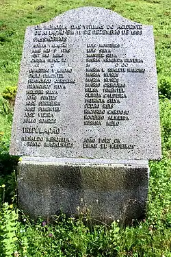 Gedenkstein für die Opfer des Flugzeugunglücks vom 11. Dezember 1999