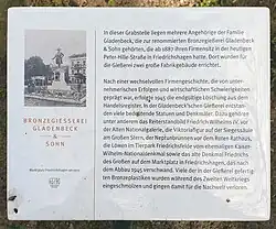Gedenktafel auf dem Evangelischen Friedhof Berlin-Friedrichshagen
