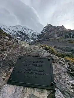 WALTER STÖSSER, THEO SEIBOLD † † BEI DER ERSTBESTEIGUNG DER MORGENHORN-NORDWAND, 1.8.1935