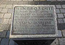Gedenktafel Windrose „Namen und Steine“ Nürnberg