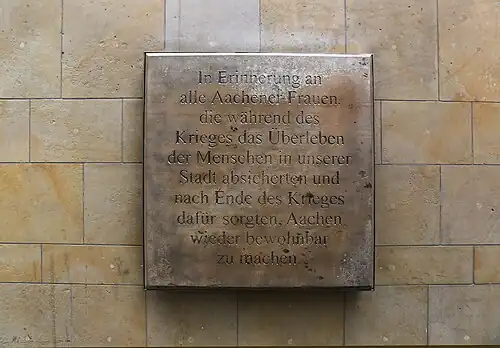 Gedenktafel Trümmerfrauen