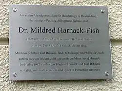 Gedenktafel an der Peter-A.-Silbermann-Schule/Friedrich-Ebert-Oberschule in Berlin-Wilmersdorf