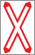 6d: Andreaskreuz als Tafelschild