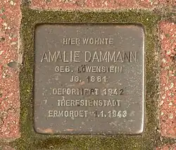 Stolperstein für Amalie Dammann