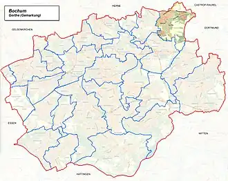 Lage von Gerthe im Nord