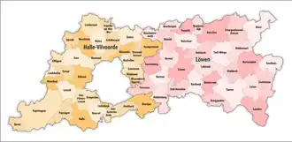 Gemeinden in der Provinz Flämisch-Brabant