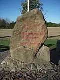 Gedenkstein bei Christiansfeld, der an den Einritt König Christian X. am 10. Juli 1920 in Nordschleswigs erinnert