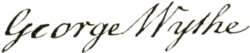 Signatur George Wythes