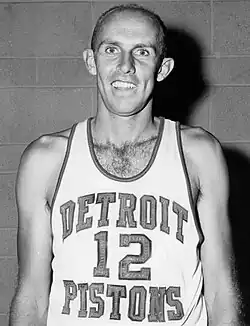 George Yardley im Trikot der Detroit Pistons (1958)